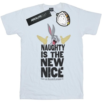 textil Hombre Camisetas manga larga Dessins Animés Naughty Is The New Nice Blanco