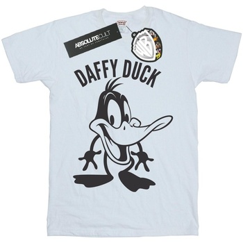 textil Niño Camisetas manga corta Dessins Animés Daffy Duck Large Head Blanco