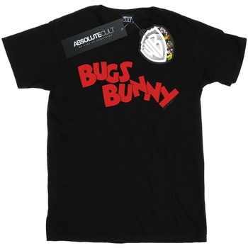 textil Hombre Camisetas manga larga Dessins Animés Bugs Bunny Name Negro