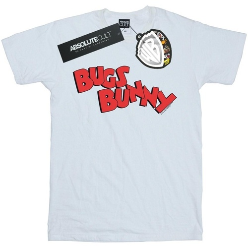 textil Hombre Camisetas manga larga Dessins Animés Bugs Bunny Name Blanco