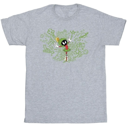 textil Niño Tops y Camisetas Dessins Animés ACME Doodles Marvin Martian Gris