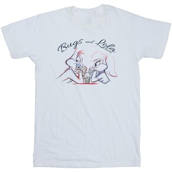 textil Hombre Camisetas manga larga Dessins Animés Bugs And Lola Sketch Blanco