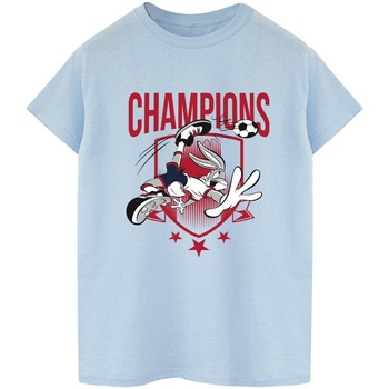 textil Hombre Camisetas manga larga Dessins Animés Bugs Bunny Champions Azul
