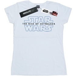 textil Mujer Camisetas manga larga Star Wars: The Rise Of Skywalker Logo Blanco