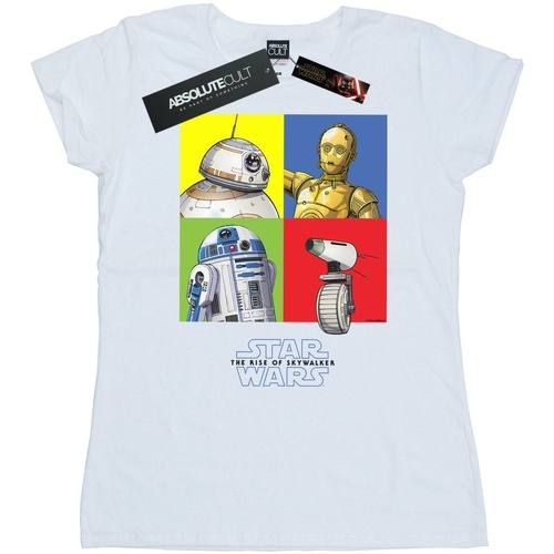 textil Mujer Camisetas manga larga Star Wars: The Rise Of Skywalker Droid Squares Blanco