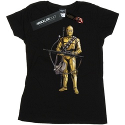 textil Mujer Camisetas manga larga Star Wars: The Rise Of Skywalker C-3PO Chewbacca Bow Caster Negro