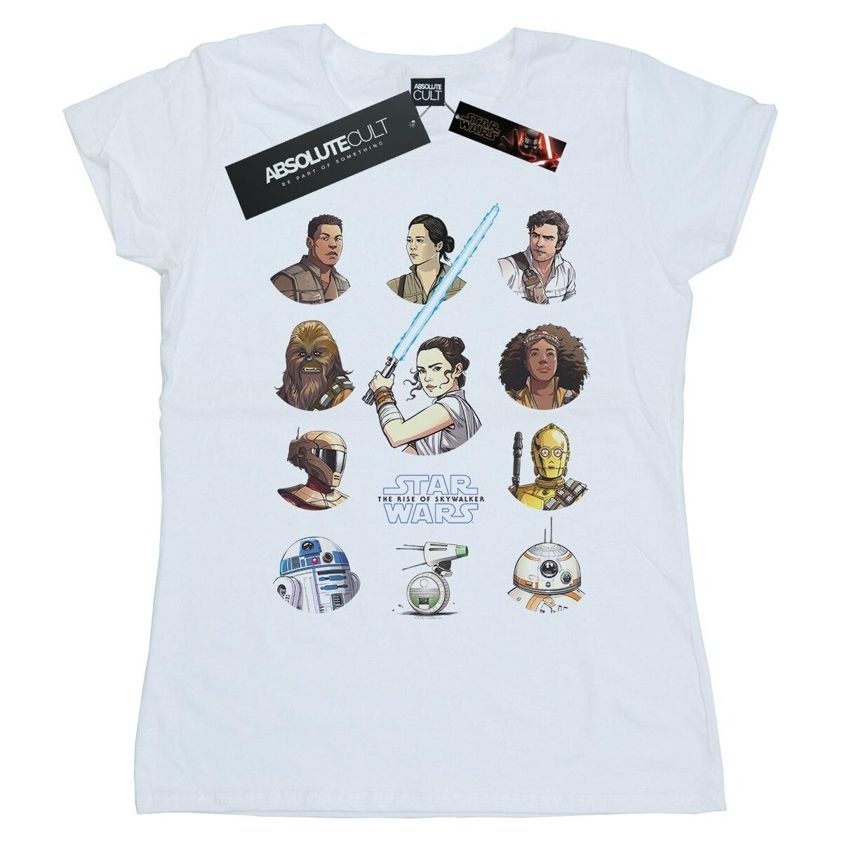 textil Mujer Camisetas manga larga Star Wars: The Rise Of Skywalker Resistance Character Line Up Blanco