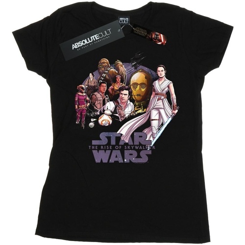 textil Mujer Camisetas manga larga Star Wars: The Rise Of Skywalker Star Wars The Rise Of Skywalker Resistance Rendered Group Negro
