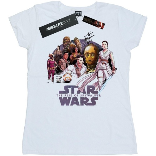 textil Mujer Camisetas manga larga Star Wars: The Rise Of Skywalker Star Wars The Rise Of Skywalker Resistance Rendered Group Blanco