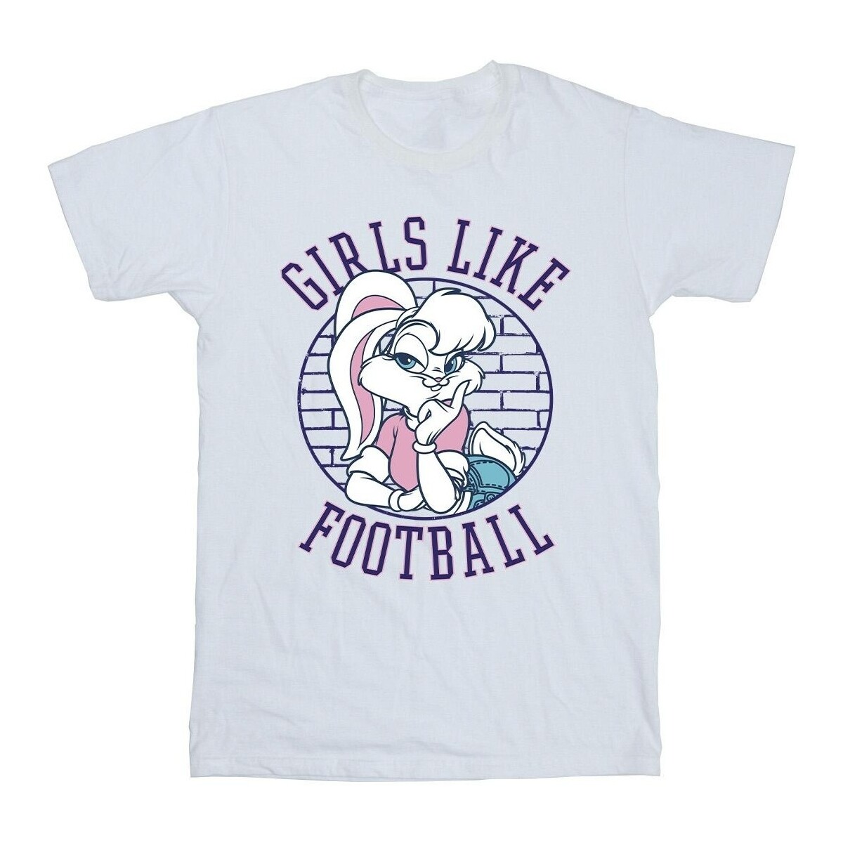 textil Niña Camisetas manga larga Dessins Animés Lola Bunny Girls Like Football Blanco