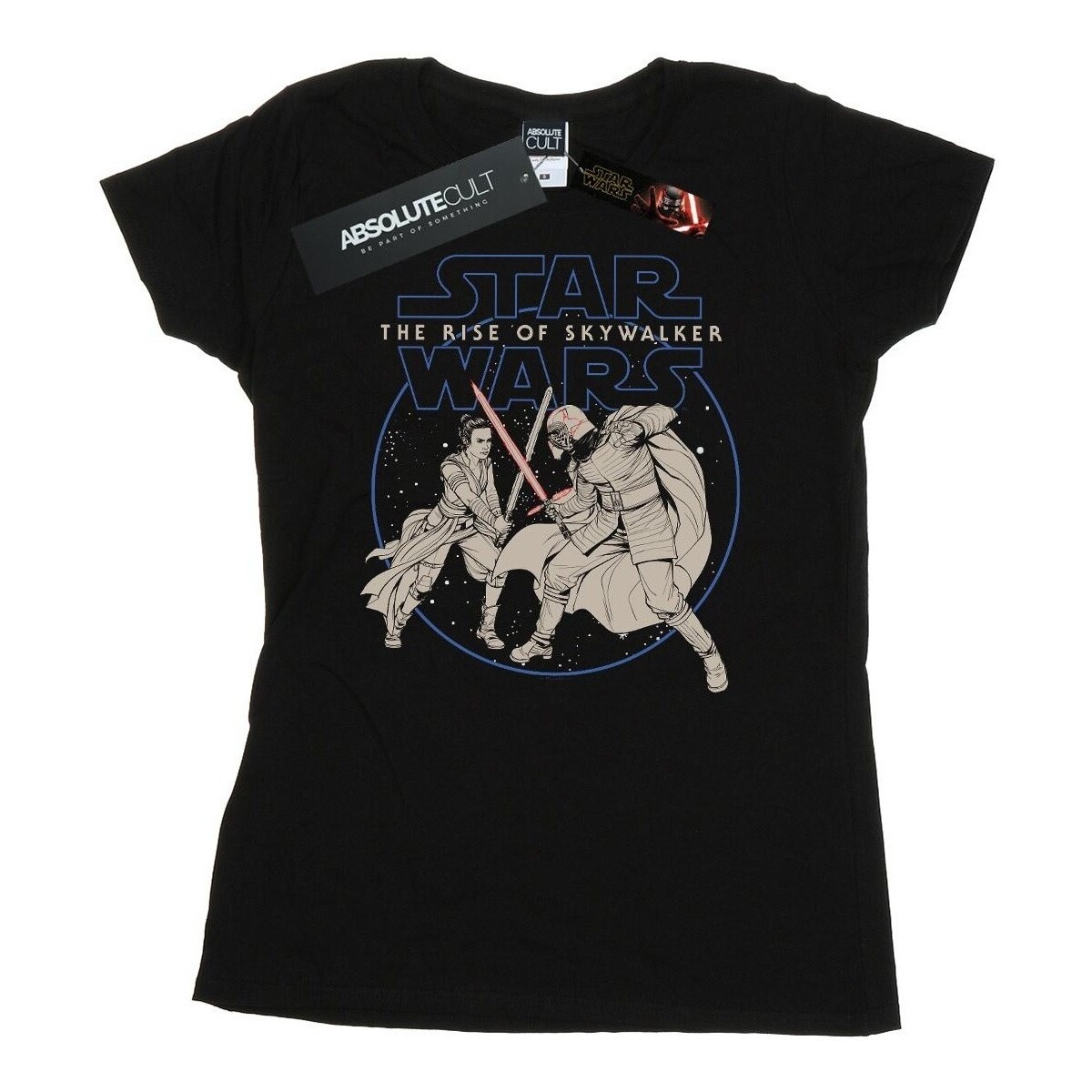 textil Mujer Camisetas manga larga Star Wars: The Rise Of Skywalker Rey And Kylo Combat Negro
