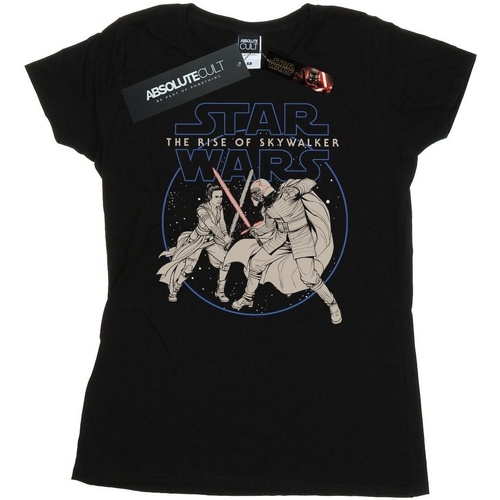 textil Mujer Camisetas manga larga Star Wars: The Rise Of Skywalker Star Wars The Rise Of Skywalker Rey And Kylo Combat Negro