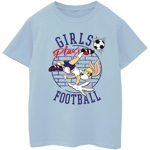 textil Niña Camisetas manga larga Dessins Animés Lola Bunny Girls Play Football Azul