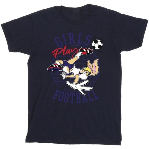 textil Niña Camisetas manga larga Dessins Animés Lola Bunny Girls Play Football Azul