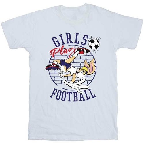 textil Niña Camisetas manga larga Dessins Animés Lola Bunny Girls Play Football Blanco