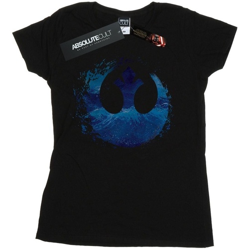 textil Mujer Camisetas manga larga Star Wars: The Rise Of Skywalker Resistance Symbol Wave Negro