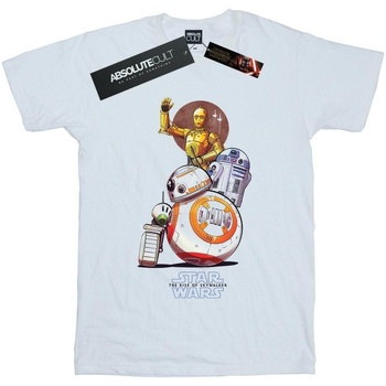 textil Niña Camisetas manga larga Star Wars: The Rise Of Skywalker Star Wars The Rise Of Skywalker Droids Illustration Blanco