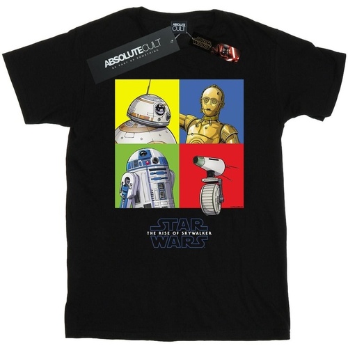 textil Niño Camisetas manga corta Star Wars: The Rise Of Skywalker Star Wars The Rise Of Skywalker Droid Squares Negro