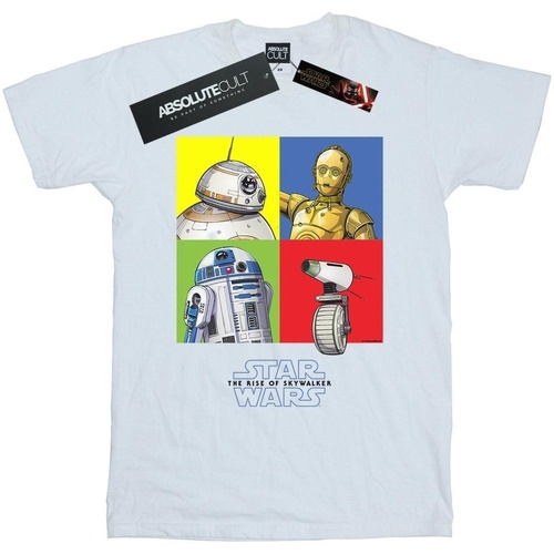 textil Niño Camisetas manga corta Star Wars: The Rise Of Skywalker Droid Squares Blanco