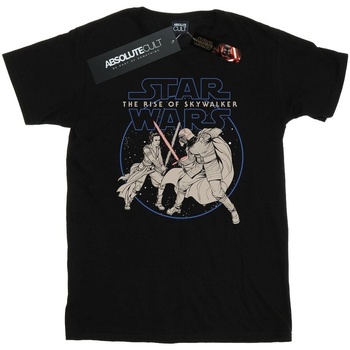 textil Niño Camisetas manga corta Star Wars: The Rise Of Skywalker Star Wars The Rise Of Skywalker Rey And Kylo Combat Negro