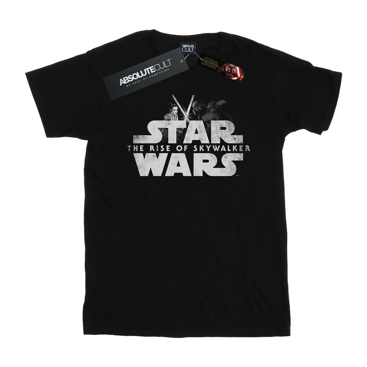 textil Niño Camisetas manga corta Star Wars: The Rise Of Skywalker Rey And Kylo Battle Negro