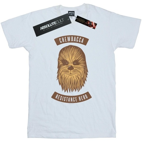 textil Niño Camisetas manga corta Star Wars: The Rise Of Skywalker Chewbacca Resistance Hero Blanco