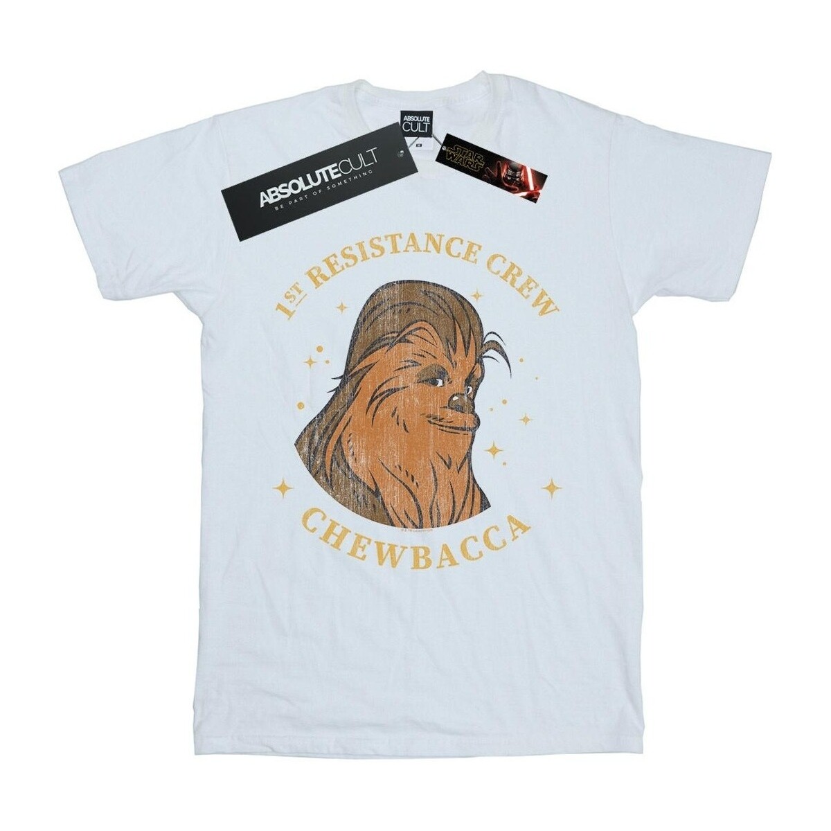 textil Niño Camisetas manga corta Star Wars: The Rise Of Skywalker Chewbacca First Resistance Crew Blanco