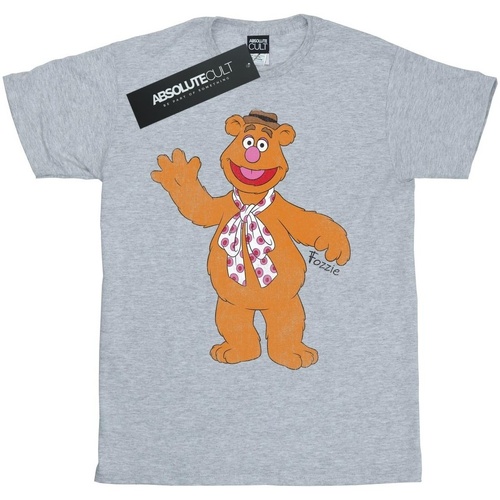 textil Hombre Camisetas manga larga Disney The Muppets Classic Fozzy Gris