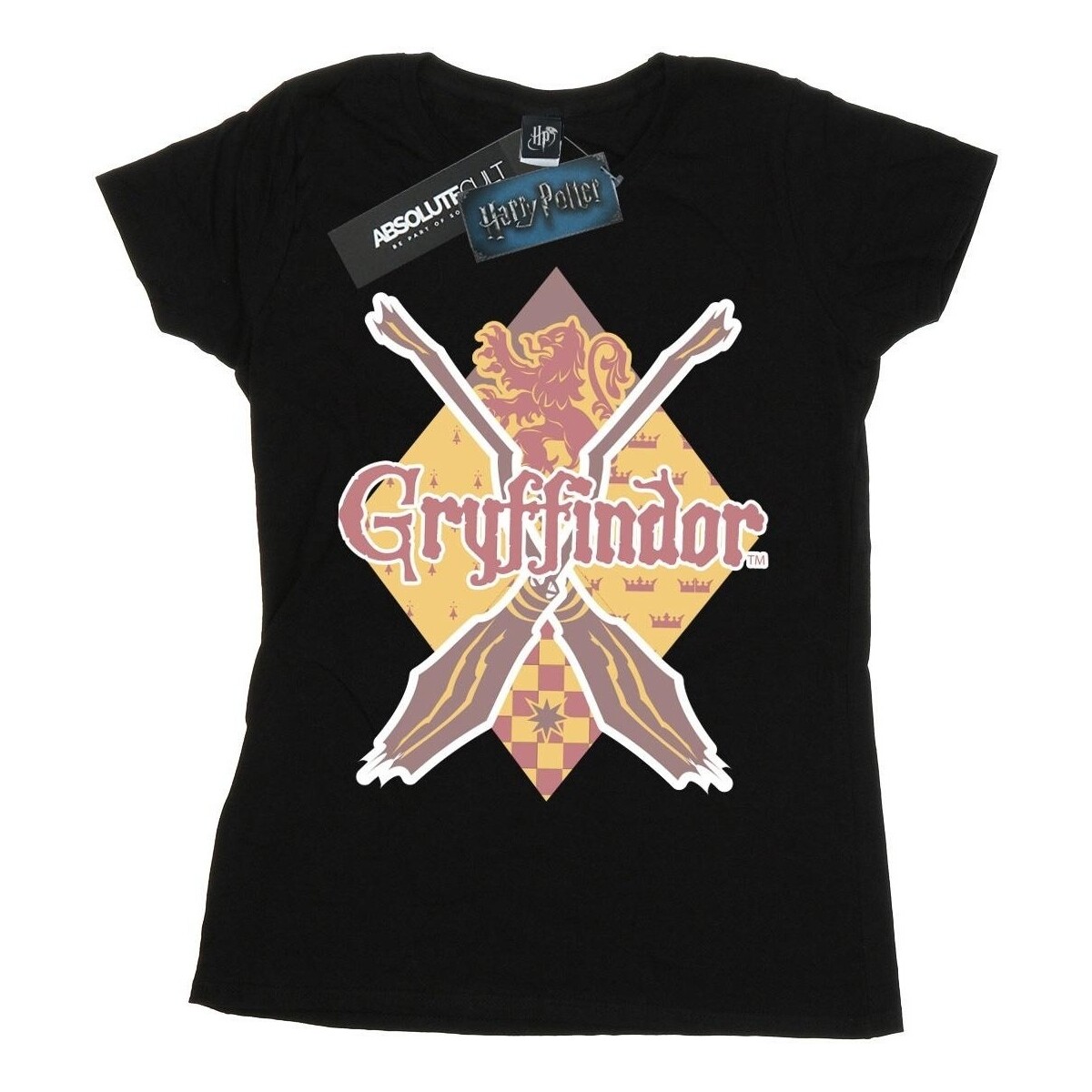 textil Mujer Camisetas manga larga Harry Potter Gryffindor Lozenge Negro