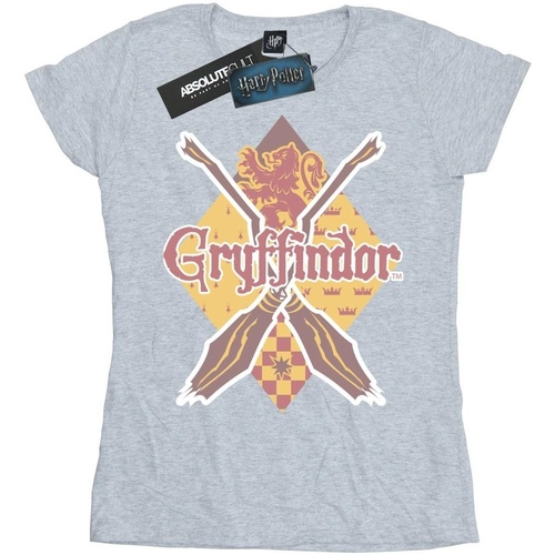 textil Mujer Camisetas manga larga Harry Potter Gryffindor Lozenge Gris