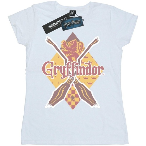 textil Mujer Camisetas manga larga Harry Potter Gryffindor Lozenge Blanco