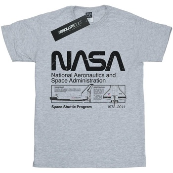 textil Niño Camisetas manga corta Nasa Classic Space Shuttle Gris