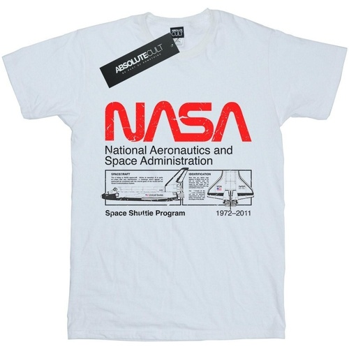 textil Niño Tops y Camisetas Nasa Classic Space Shuttle Blanco