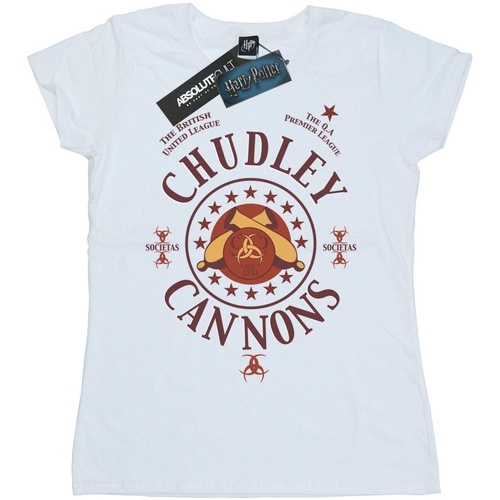 textil Mujer Camisetas manga larga Harry Potter Chudley Cannons Logo Blanco