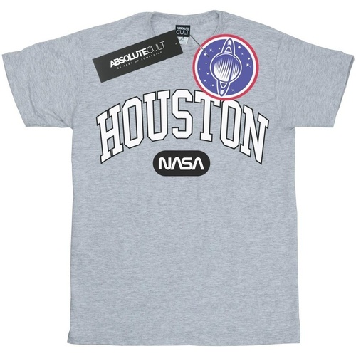 textil Niño Camisetas manga corta Nasa Houston Collegiate Gris