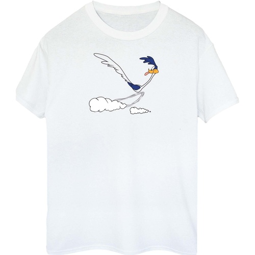 textil Mujer Camisetas manga larga Dessins Animés Road Runner Running Blanco