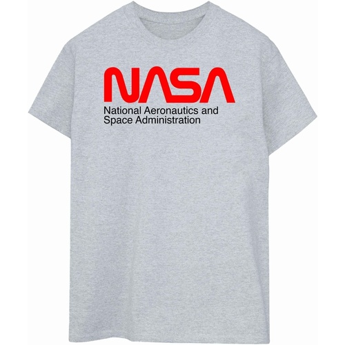 textil Mujer Camisetas manga larga Nasa Aeronautics And Space Gris