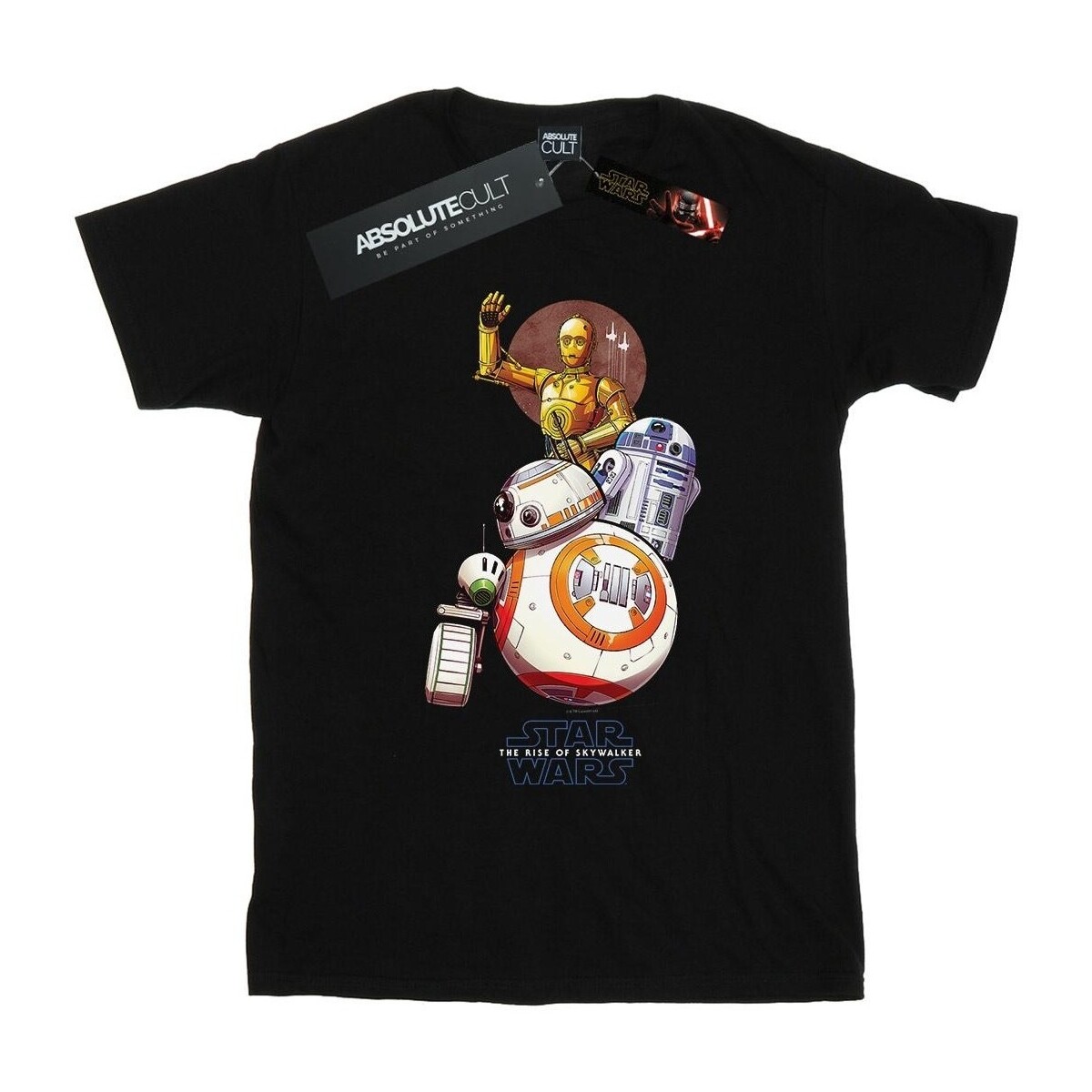 textil Hombre Camisetas manga larga Star Wars: The Rise Of Skywalker Droids Illustration Negro