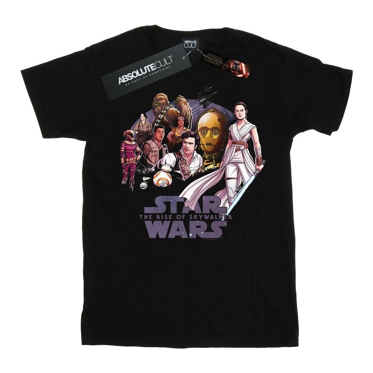 textil Hombre Camisetas manga larga Star Wars: The Rise Of Skywalker Resistance Rendered Group Negro