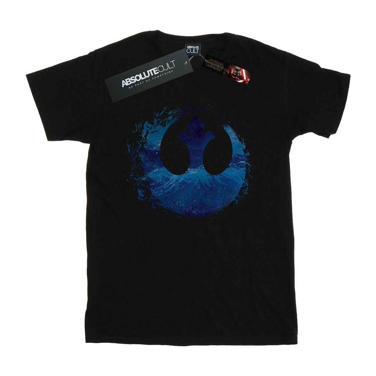 textil Hombre Camisetas manga larga Star Wars: The Rise Of Skywalker Resistance Symbol Wave Negro