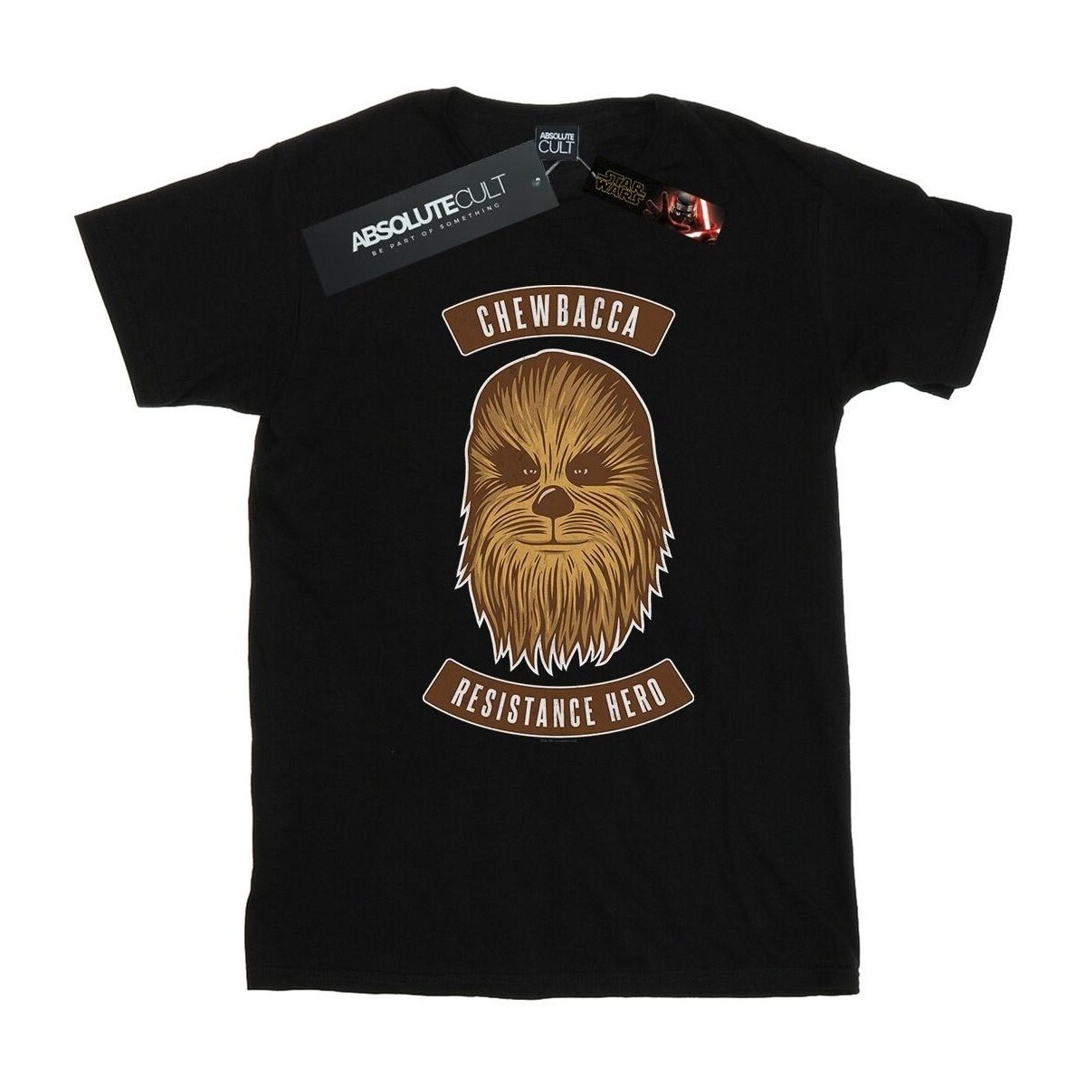 textil Hombre Camisetas manga larga Star Wars: The Rise Of Skywalker Chewbacca Resistance Hero Negro