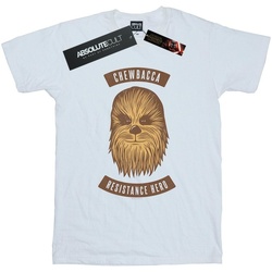 textil Hombre Camisetas manga larga Star Wars: The Rise Of Skywalker Chewbacca Resistance Hero Blanco