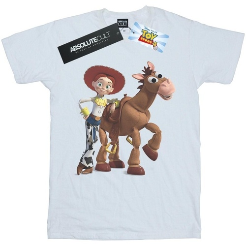textil Hombre Camisetas manga larga Disney Toy Story 4 Jessie And Bullseye Blanco