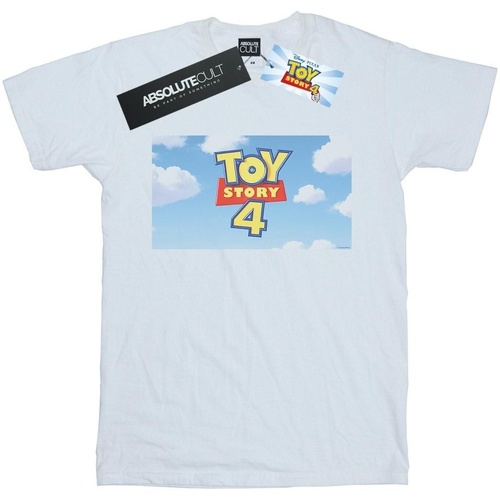 textil Hombre Camisetas manga larga Disney Toy Story 4 Cloud Logo Blanco