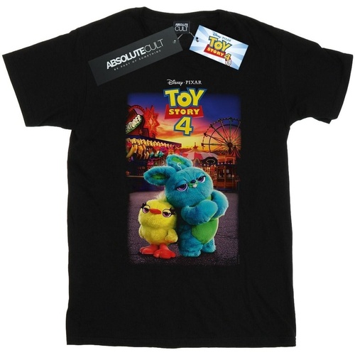 textil Hombre Camisetas manga larga Disney Toy Story 4 Ducky And Bunny Poster Negro