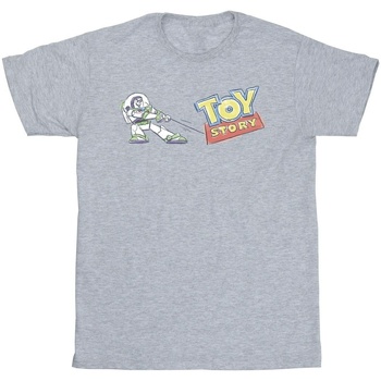 textil Hombre Camisetas manga larga Disney Toy Story Buzz Pulling Logo Gris