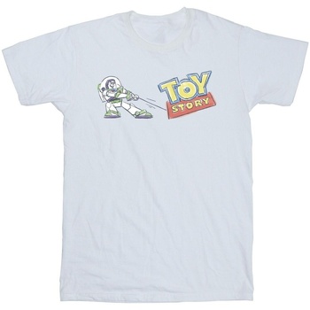 textil Hombre Camisetas manga larga Disney Toy Story Buzz Pulling Logo Blanco