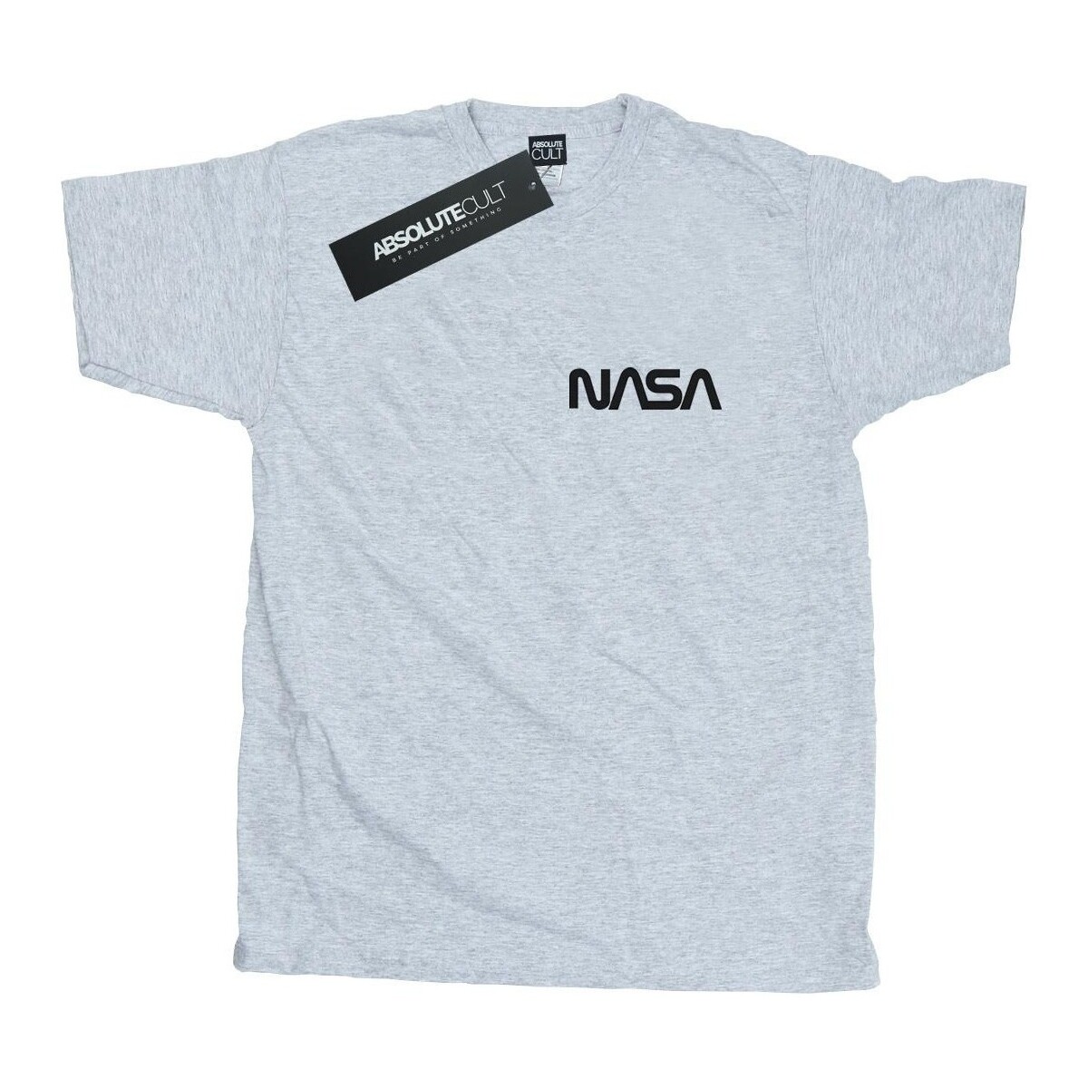 textil Hombre Camisetas manga larga Nasa Modern Logo Chest Gris