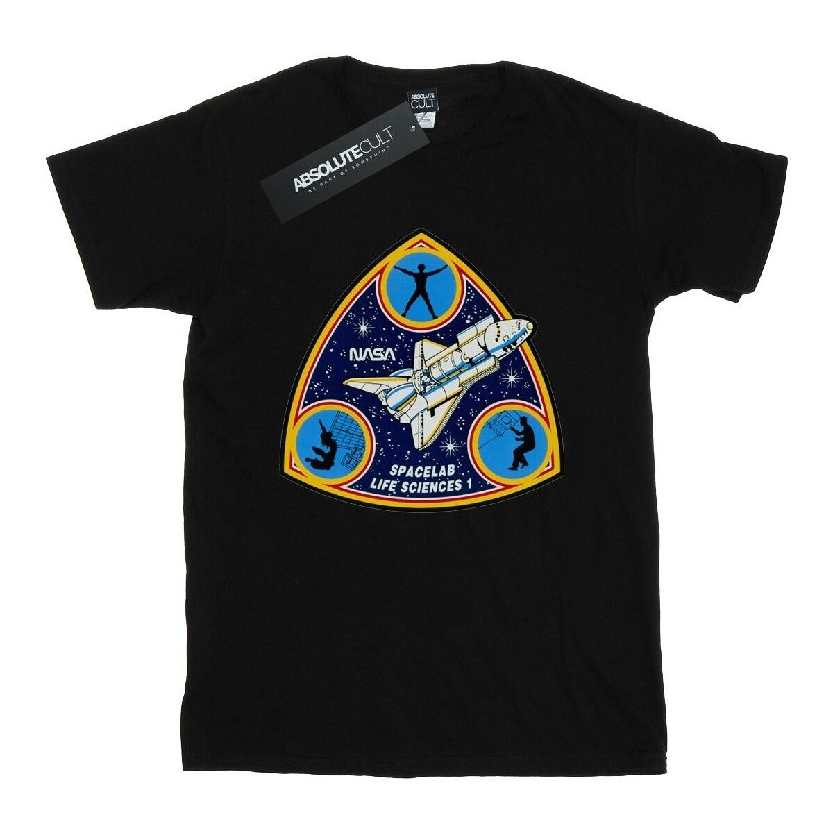 textil Hombre Camisetas manga larga Nasa Classic Spacelab Life Science Negro