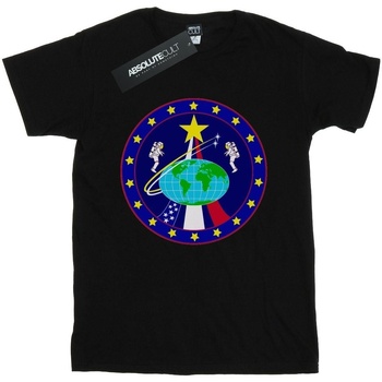 textil Hombre Camisetas manga larga Nasa Classic Globe Astronauts Negro